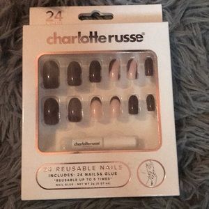 Charlotte Russe reusable nails with glue 24 set.